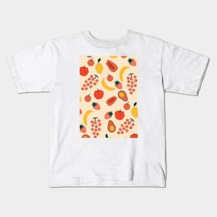 Abstract Summer Fruit Pattern Print II Kids T-Shirt